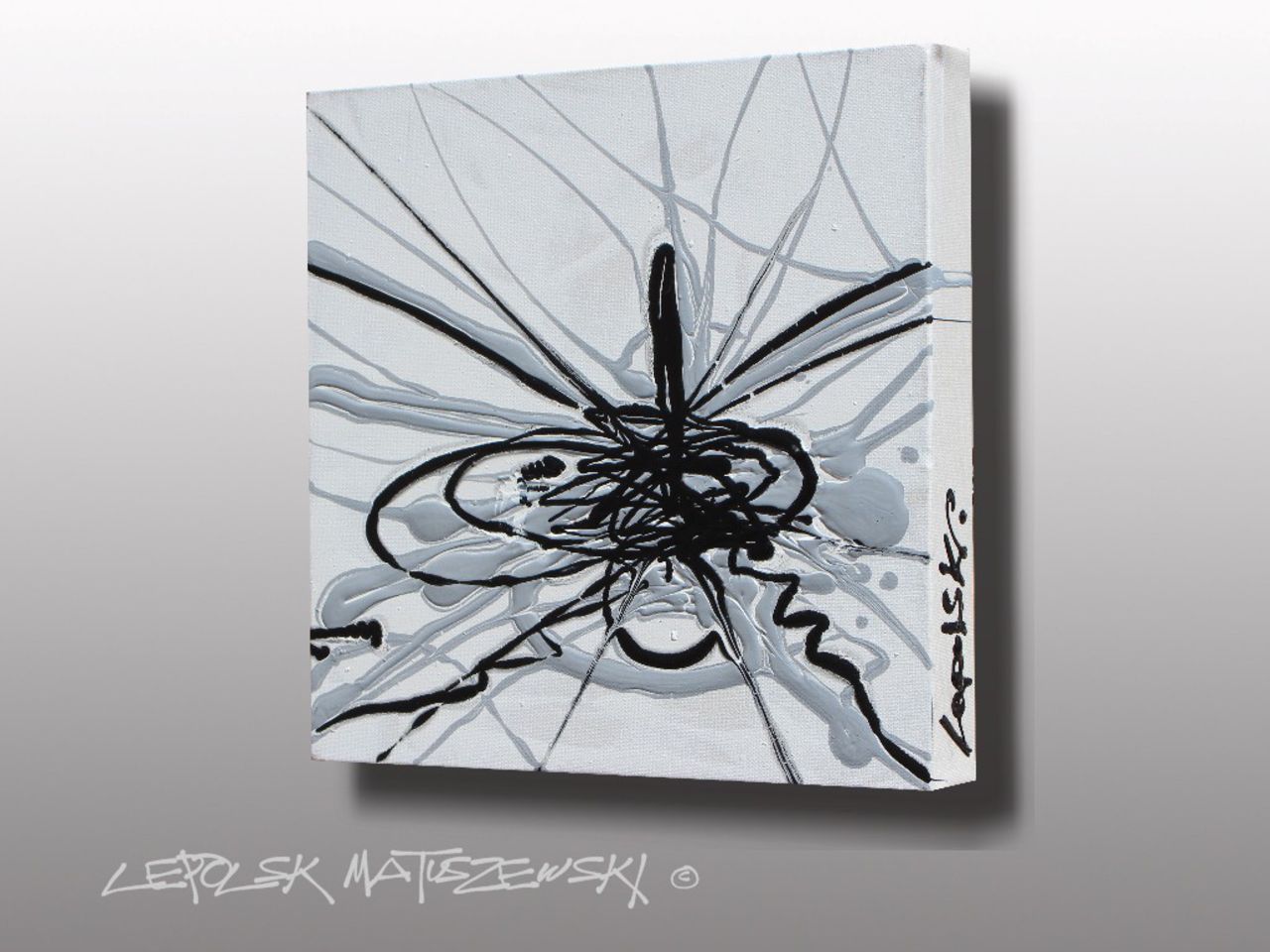 LEPOLSK MATUSZEWSKI BLACK CREAM  Lepolsk Matuszewski art expresionnisme abstrait contemporain artiste peintre plasticien France 2012 signature 