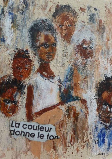 acryliques et collages
