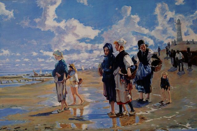 reproduction de John Singer Sargent" pecheuses d huitres ...