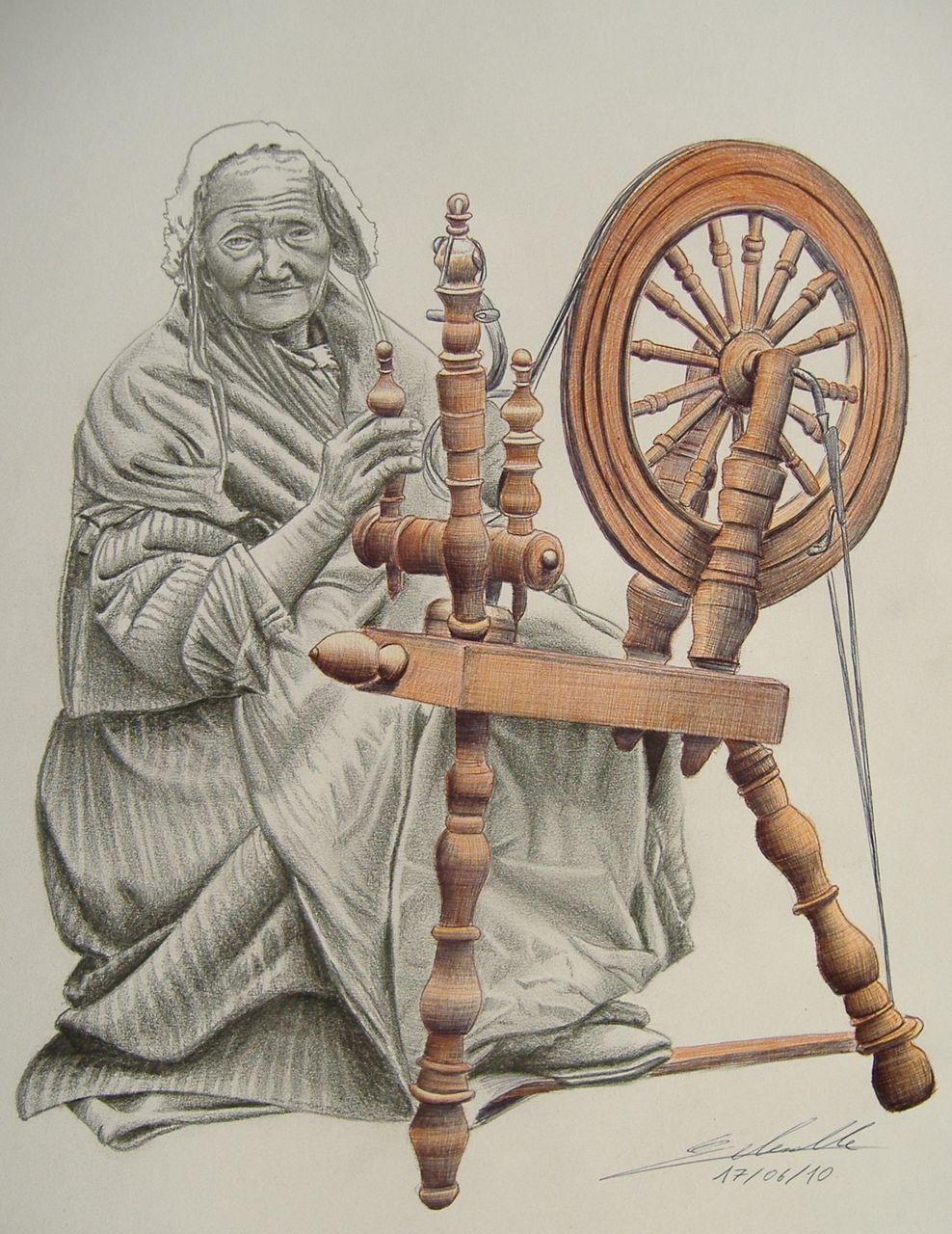 Antoine Delesalle Irlandaise et son rouet