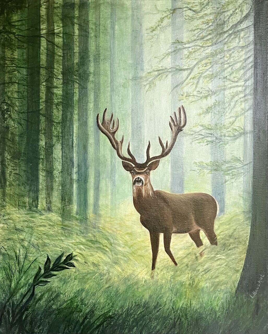 Beuchat liliane IMG_4685 Cerf ds la forêt 