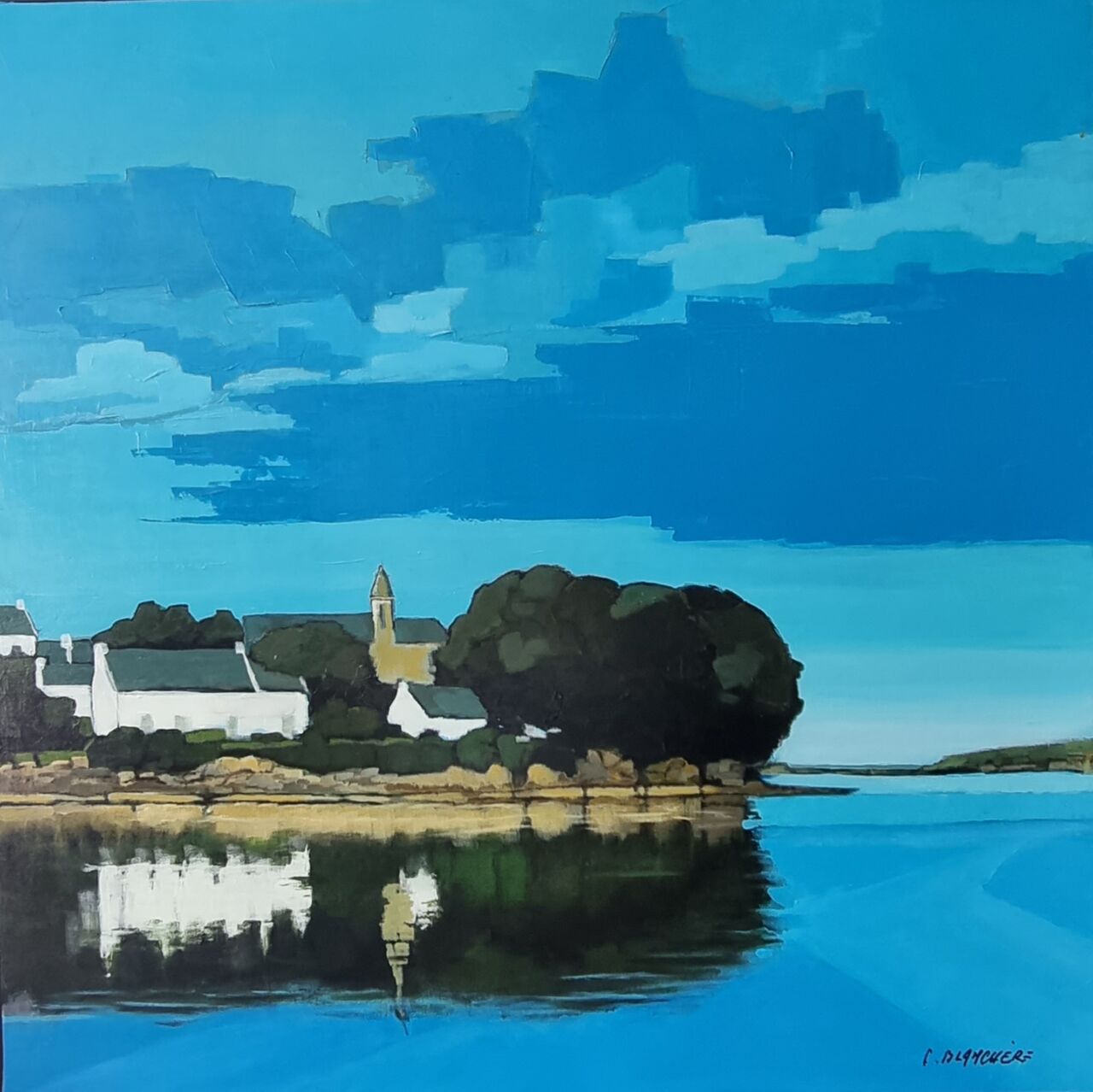 BLANCHÈRE Francis " Regard vers Saint CADO " 