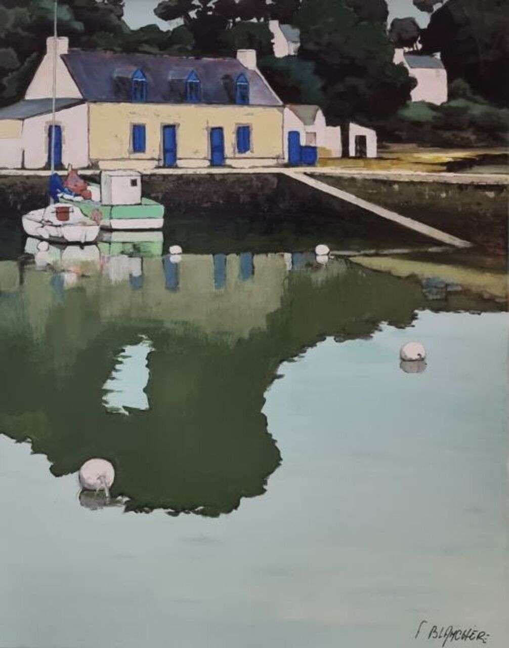 BLANCHÈRE Francis /  Artiste - Peintre "La maison du port" Plus disponible
