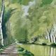 BLANCHÈRE Francis /  Artiste - Peintre - " Chemin de halage "