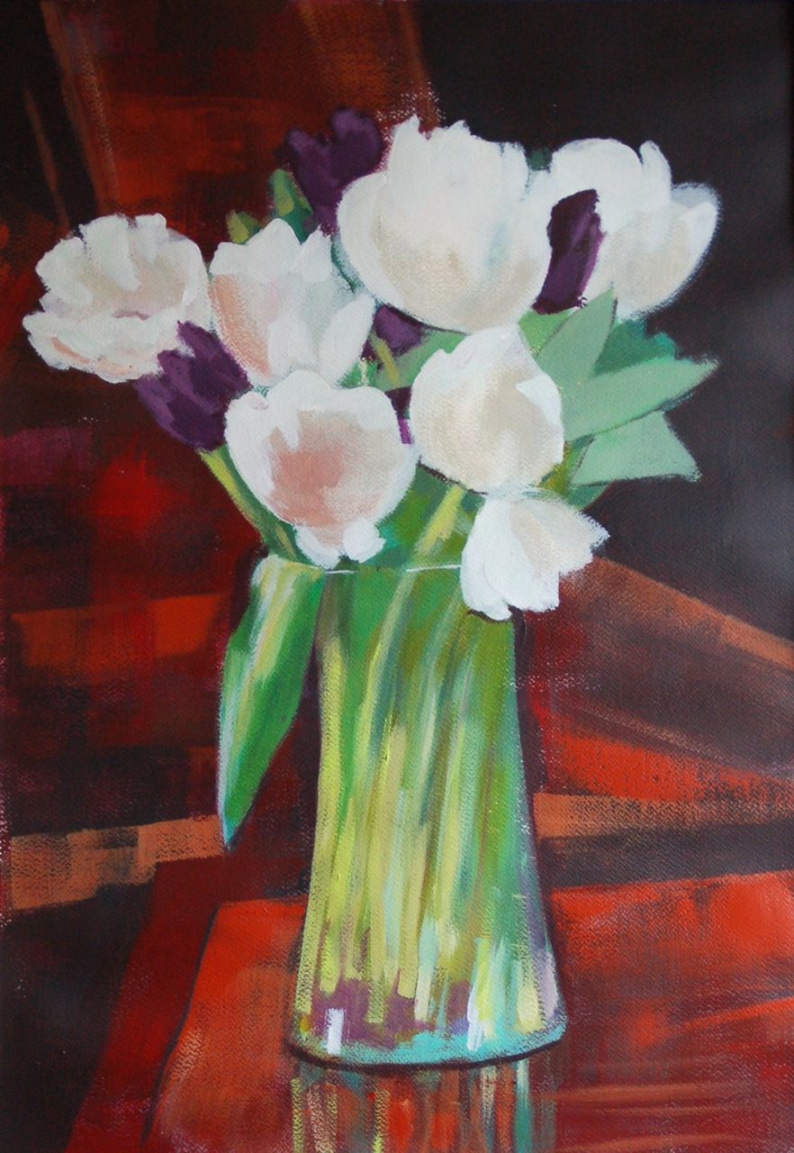 BLANCHÈRE Francis /  Artiste - Peintre Tulipes 