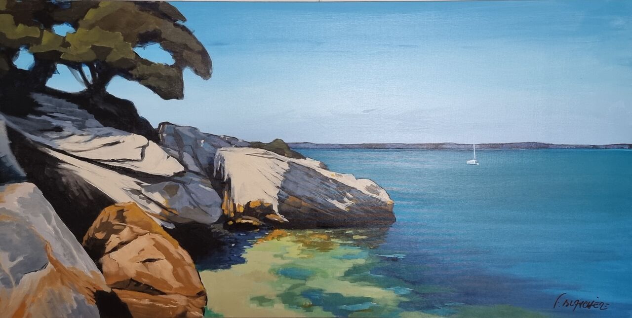 BLANCHÈRE Francis /  Artiste - Peintre " A fleur d'eau "  