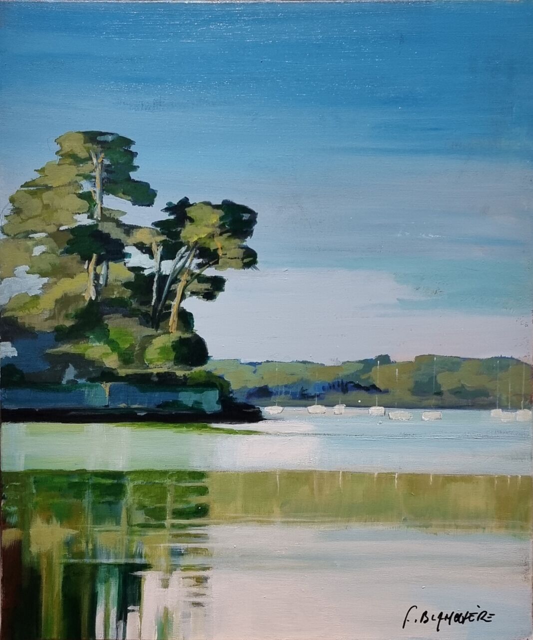 BLANCHÈRE Francis /  Artiste - Peintre "Au fil de l'eau " 