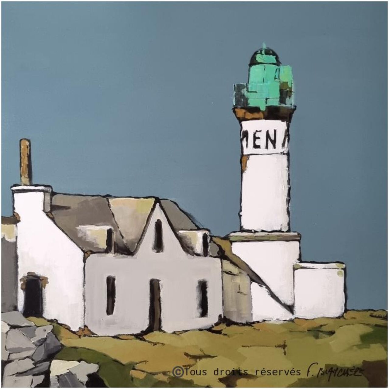 BLANCHÈRE Francis /  Artiste - Peintre " La maison du phare "