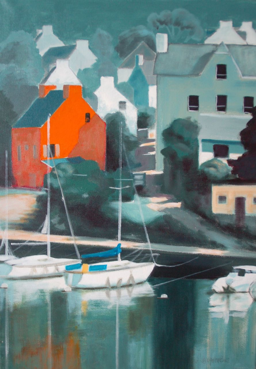 BLANCHÈRE Francis /  Artiste - Peintre "Maison de couleur au Bono" 