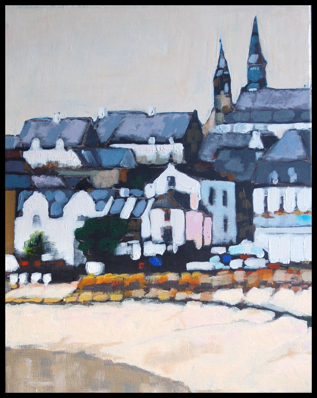 BLANCHÈRE Francis /  Artiste - Peintre "St Goustan les 2 églises" Plus disponible
