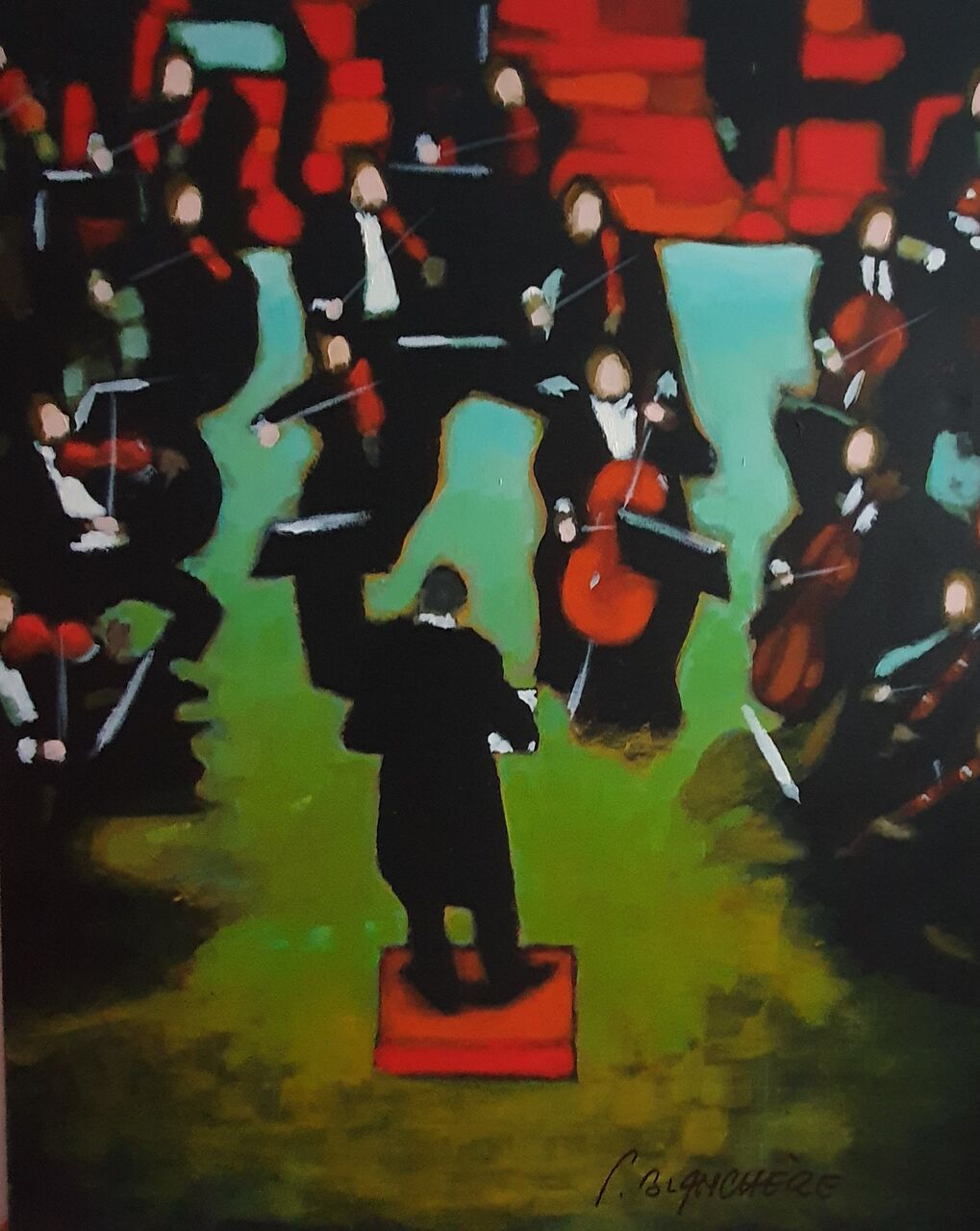 BLANCHÈRE Francis /  Artiste - Peintre " Orchestre " Disponible