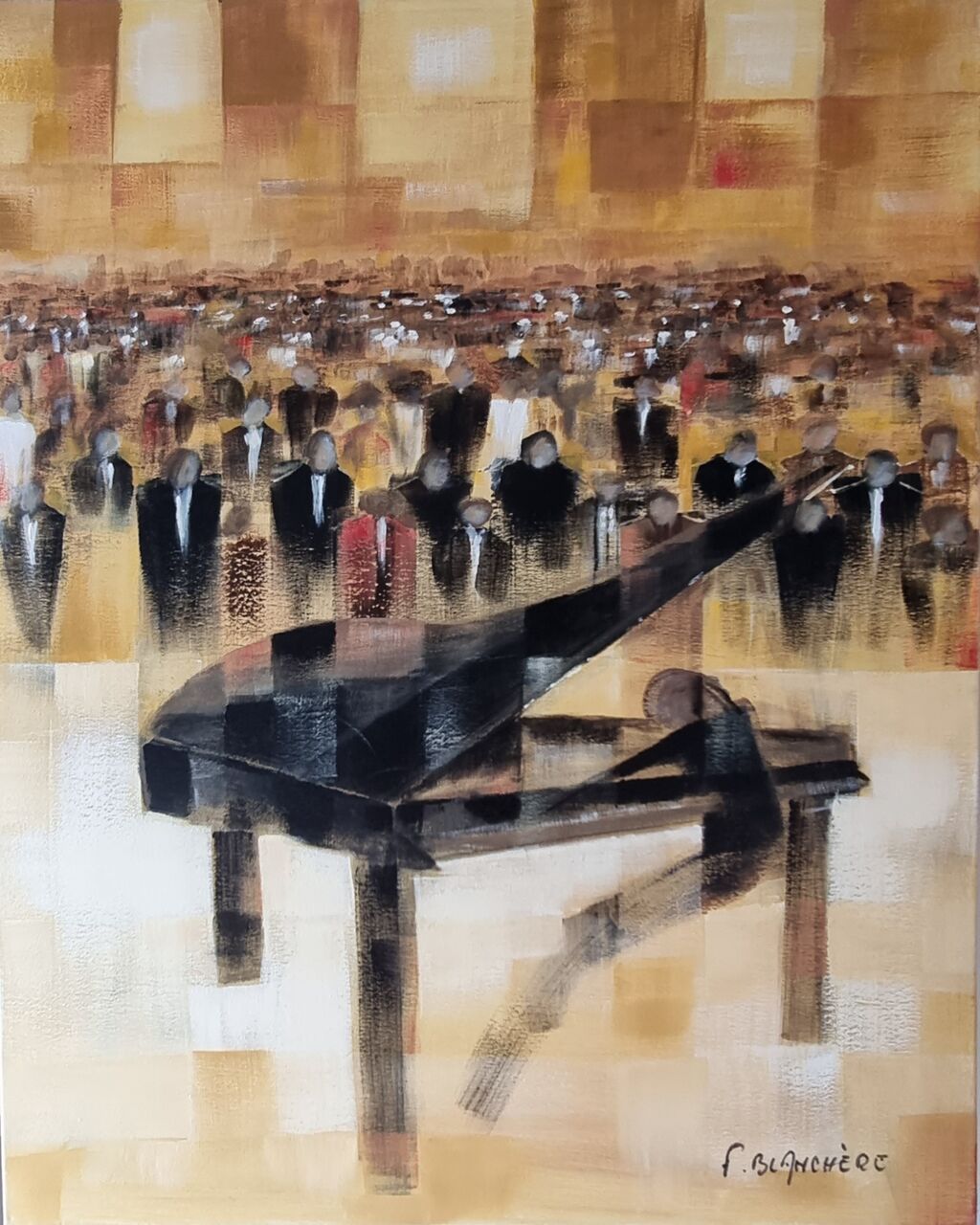 BLANCHÈRE Francis /  Artiste - Peintre " Pianiste passion " Disponible