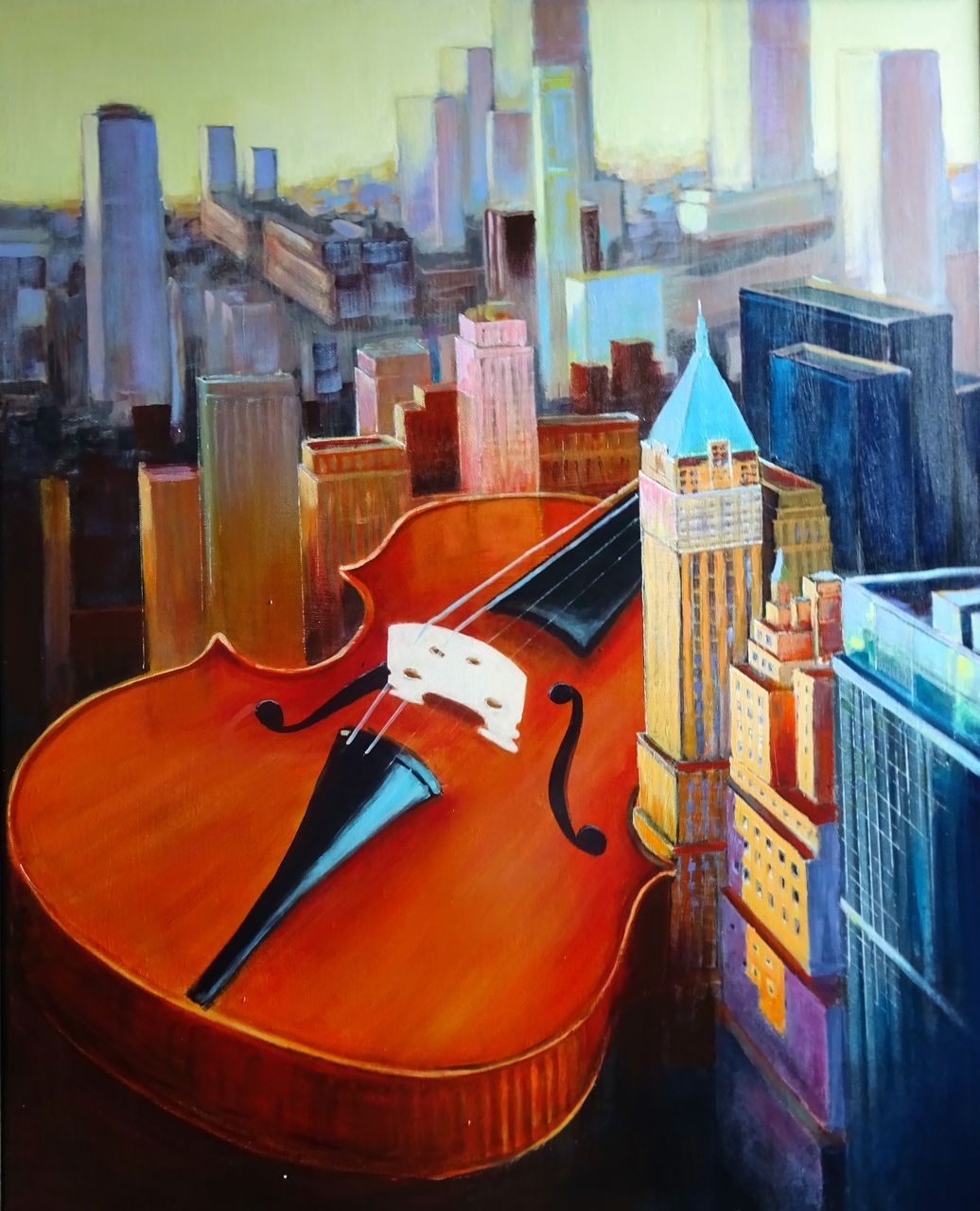 BLANCHÈRE Francis /  Artiste - Peintre " Un violon sur le toit " Plus disponible