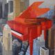 BLANCHÈRE Francis /  Artiste - Peintre - "Piano rouge" Plus disponible