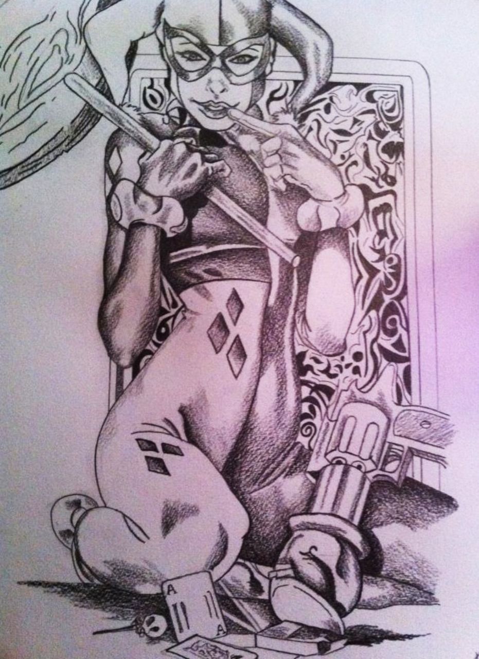 Crombois fan art J.SCOTT CAMPBELL Harley Quinn