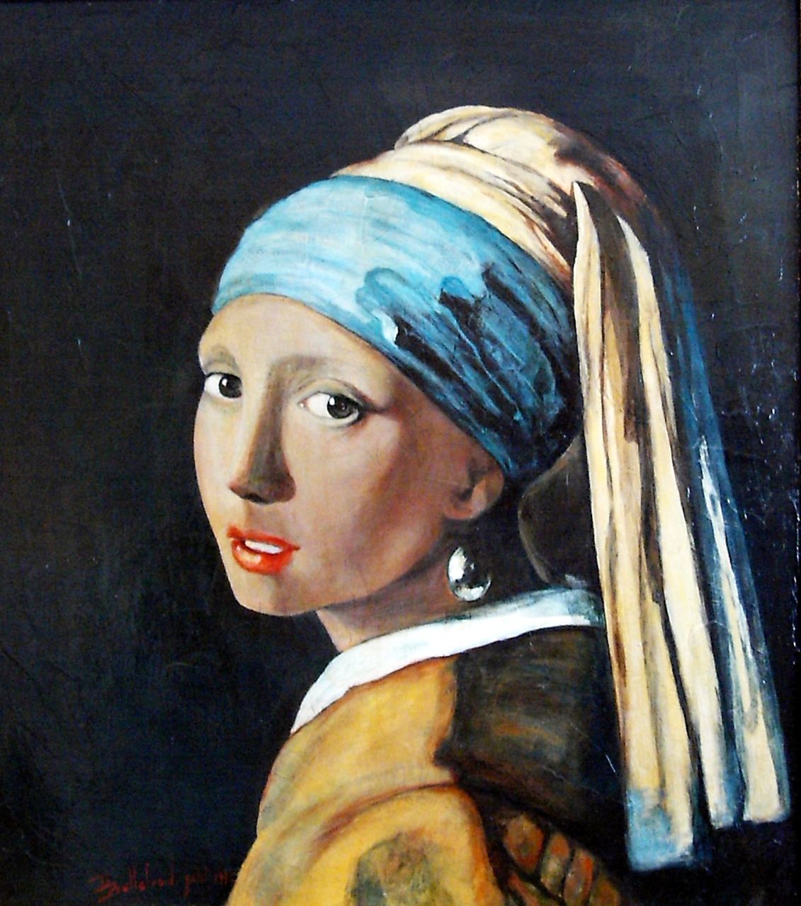 Danielle Bellefroid La jeune fille à la perle ( Vermeer )