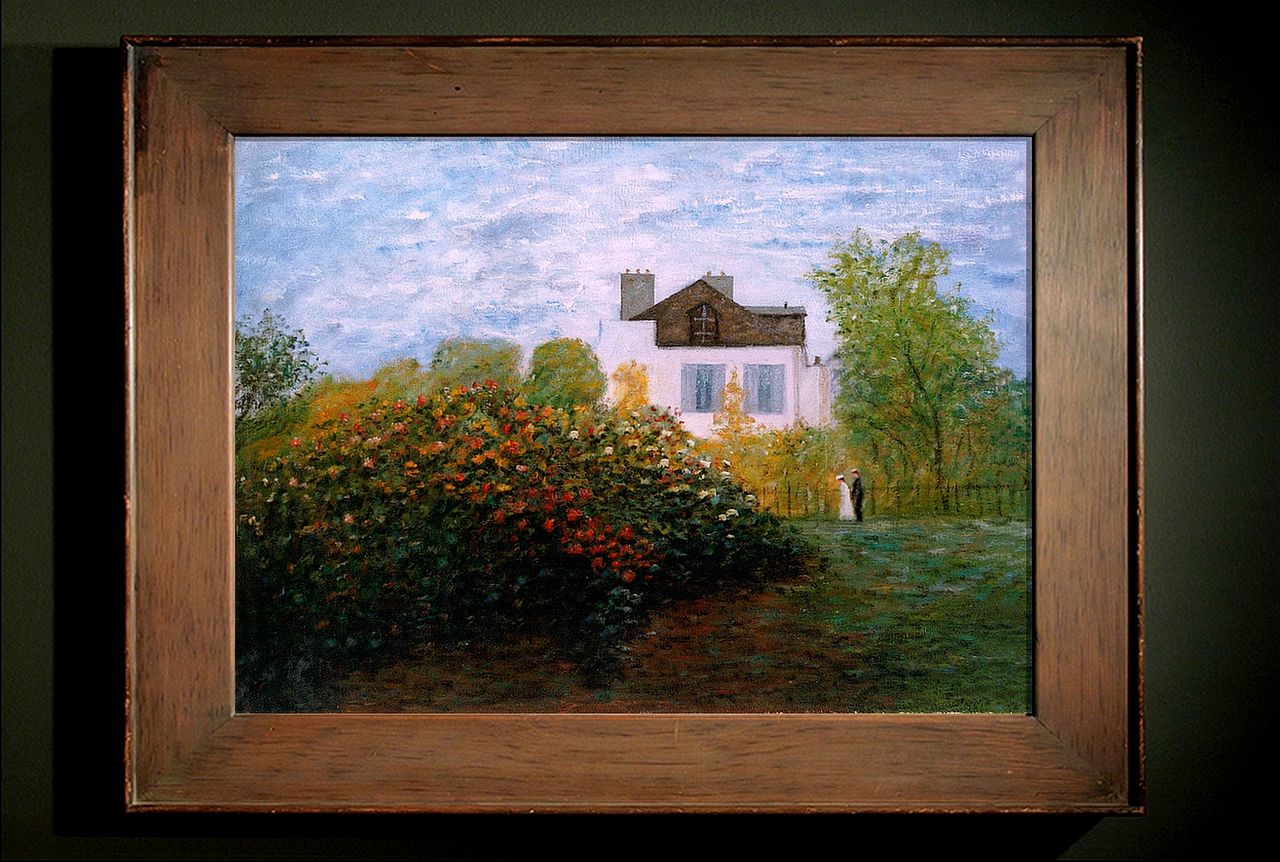 Dominique Imbert copie d'un Monet " Les dahlias à Argenteuil" . The Garden At Argenteuil,The Dahlias
