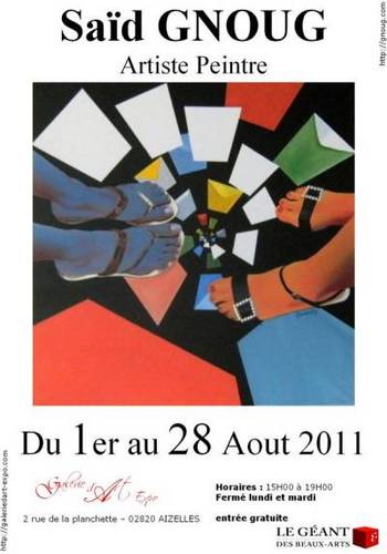 Exposition du peintre Saïd Gnoug à Aizelles (02)