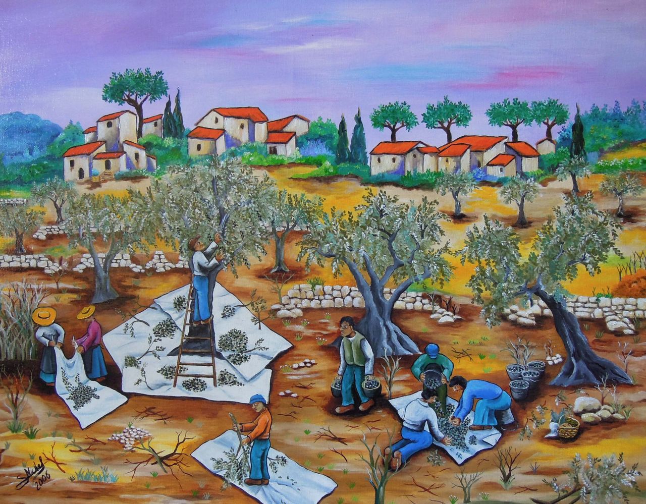Gérard MICHEL Ramassage des olives