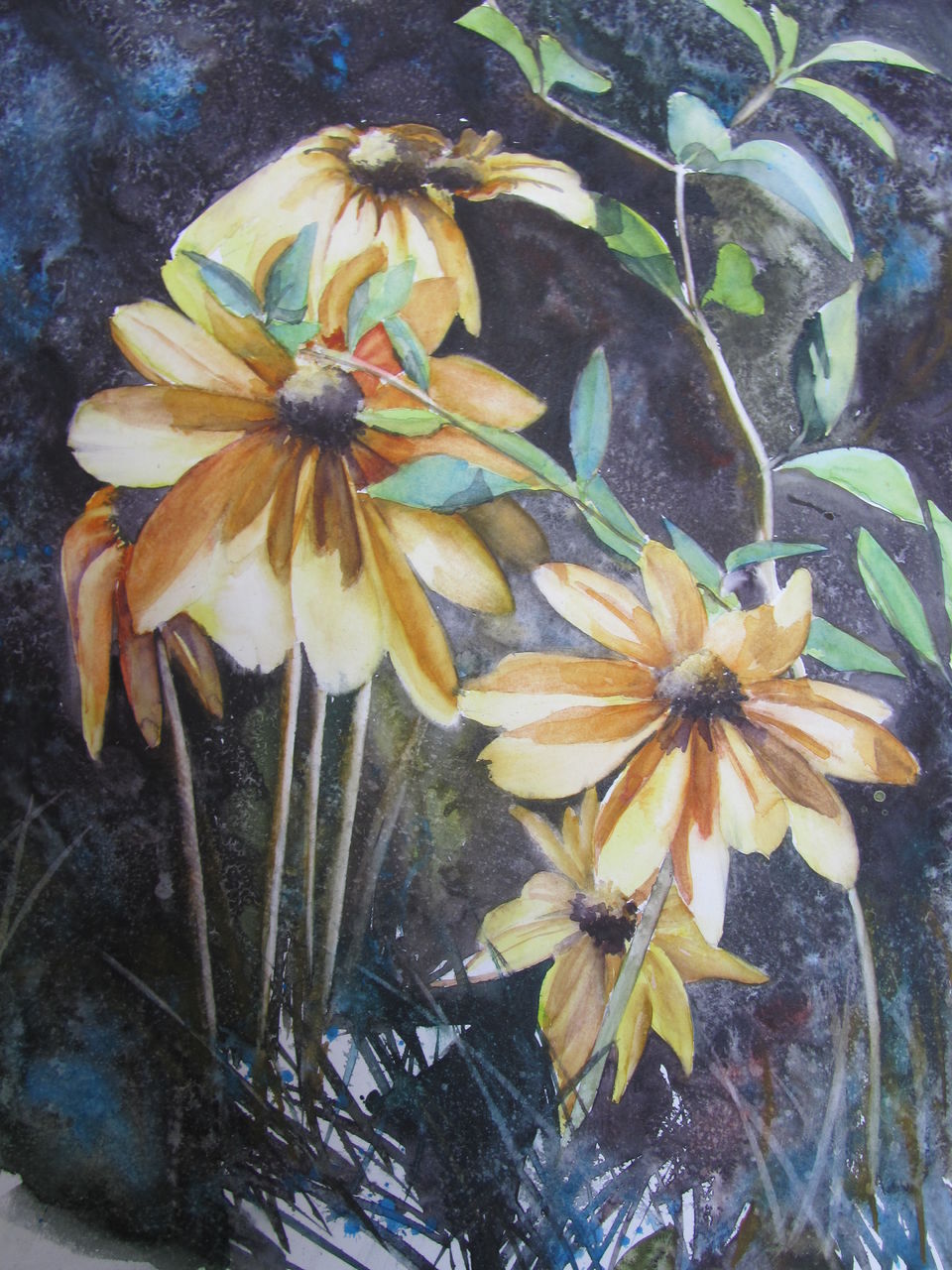 Isabelle Fournier Perdrix fleurs d'automne