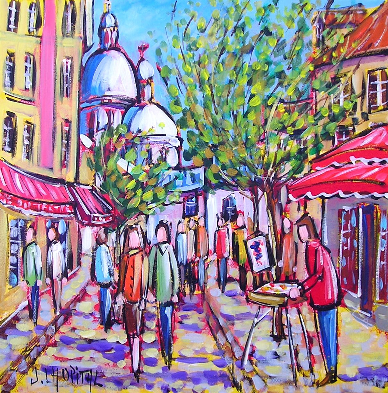 Joël Lhopital peintre à Montmartre