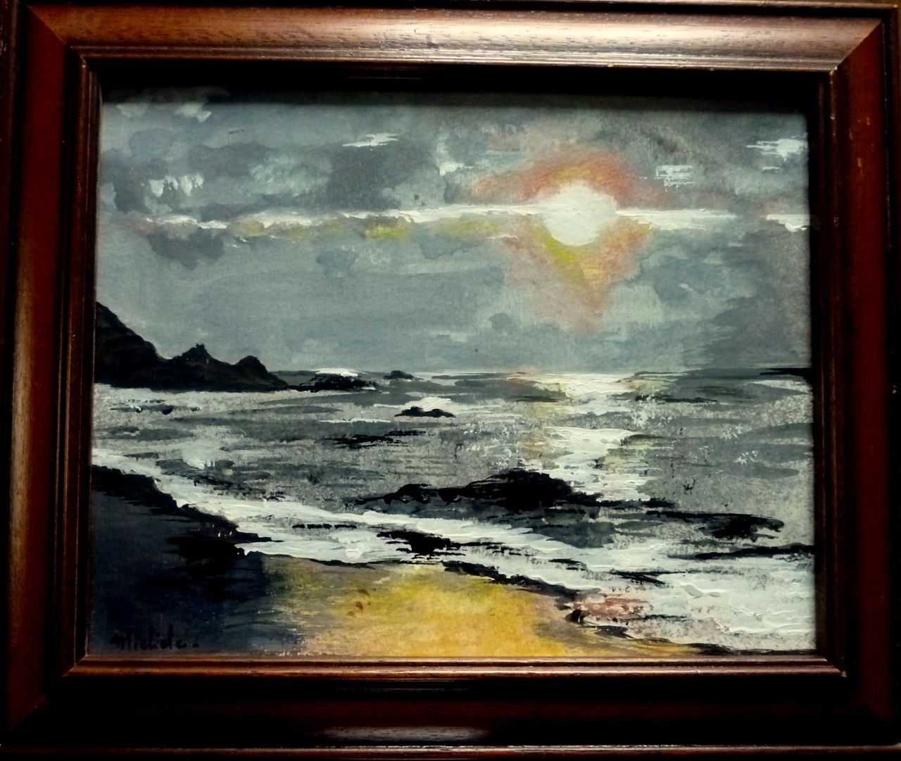 Michele martin coucher de soleil sur l'ocean.
