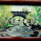 Michele martin - De l'eau sous le pont.Mini tableau.13x9cm.