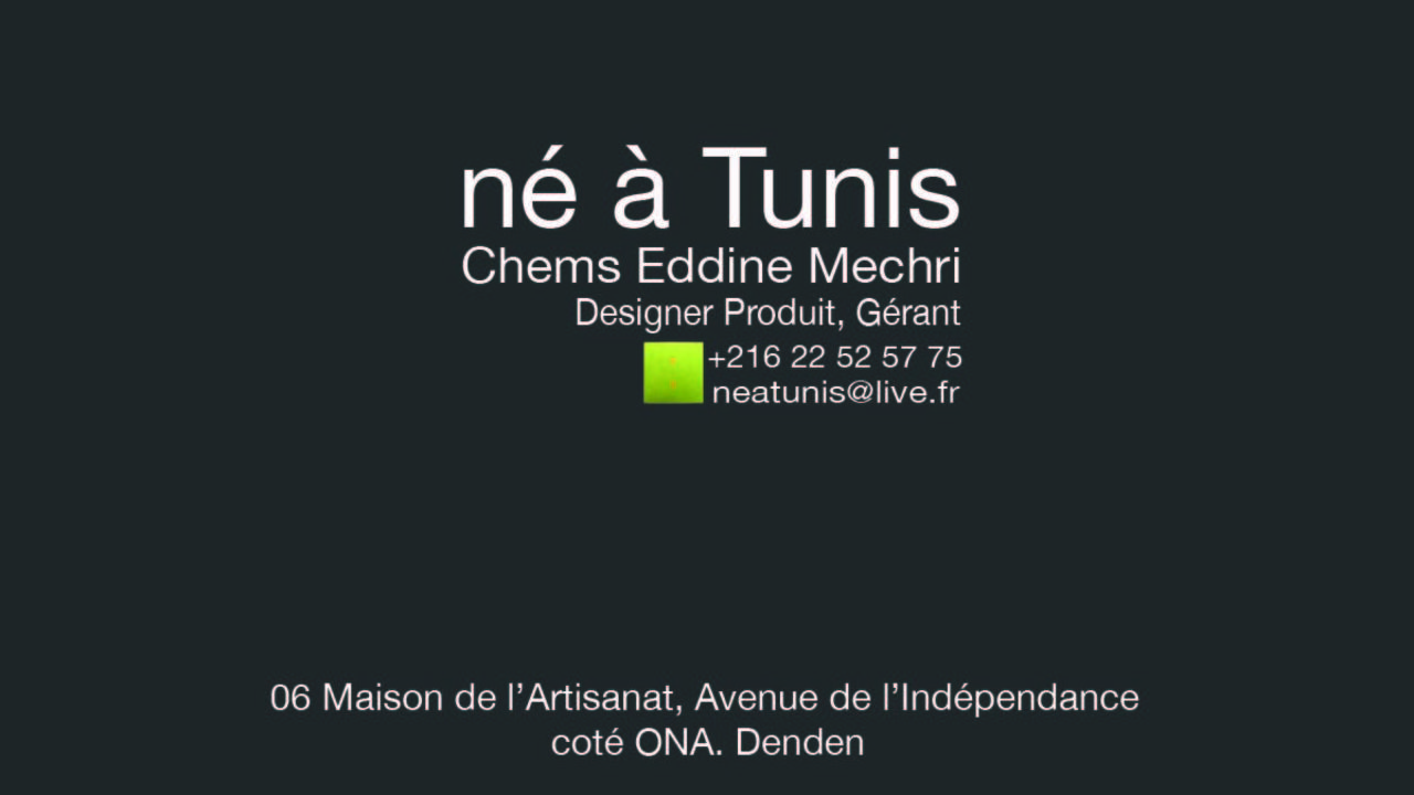 NéàTunis Carte Visite