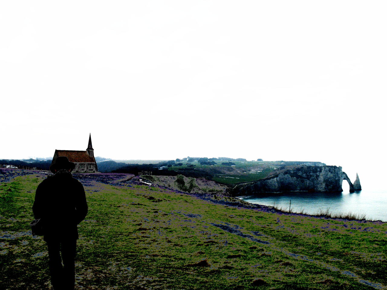 Niklas DC Dimanche à Etretat au bord de la peinture.