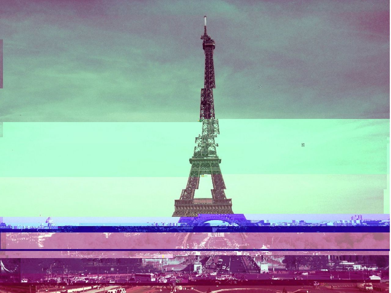 Niklas DC Eiffel Pink glitch tower