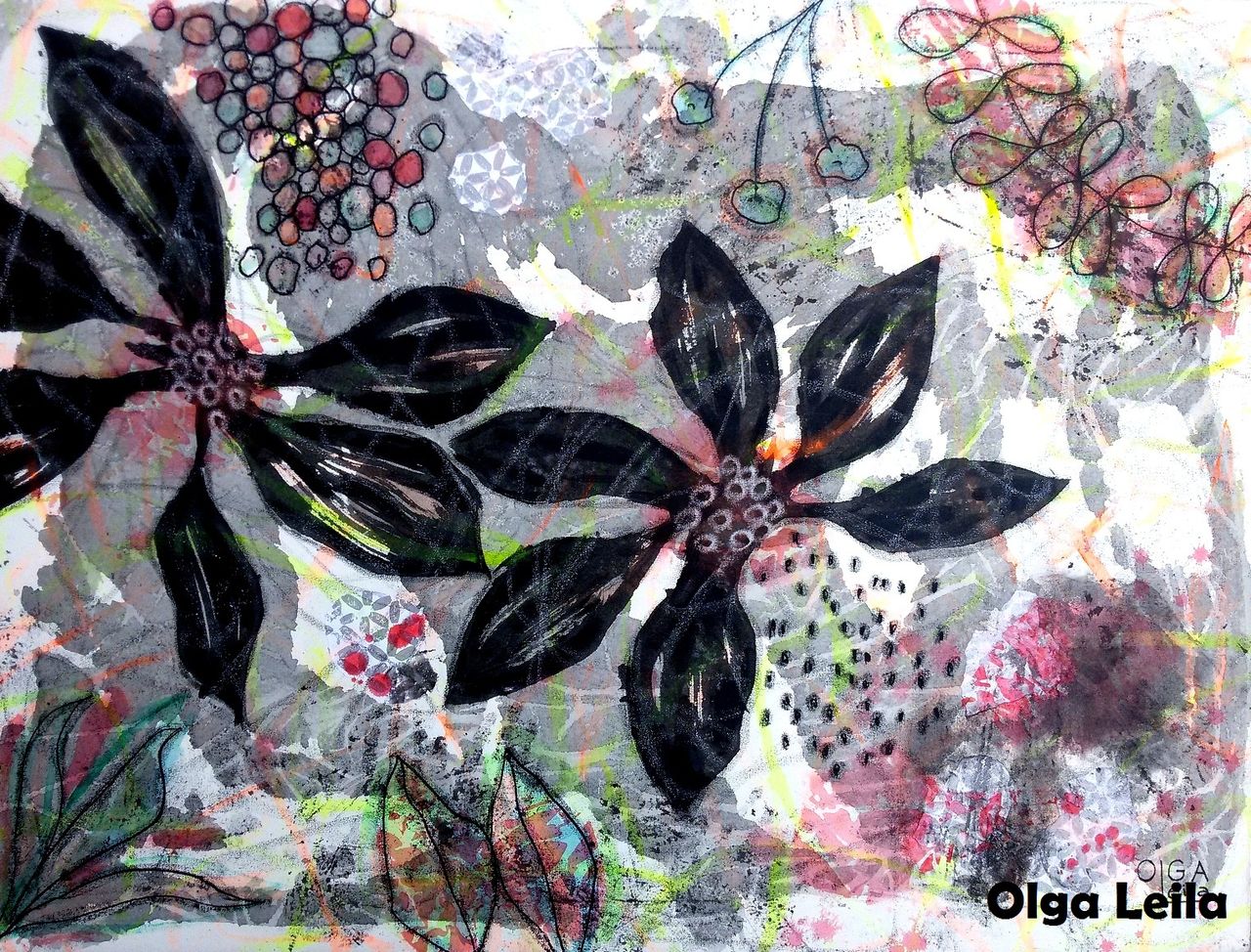 Olga  Leila Fleurs abstraites