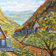 Richard T Pranke - Vue de vallée à Charlevoix grande toile à l'huile