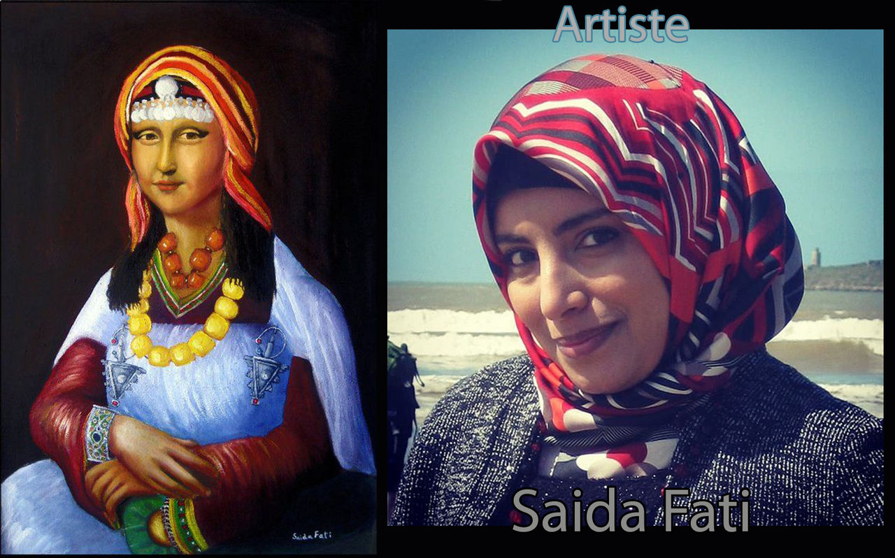 Saida Fati  سعيدة فاتي Mona lisa Marocaine Amazigh berbère [Saida Fati] (Gioconda / Mona Lisa)