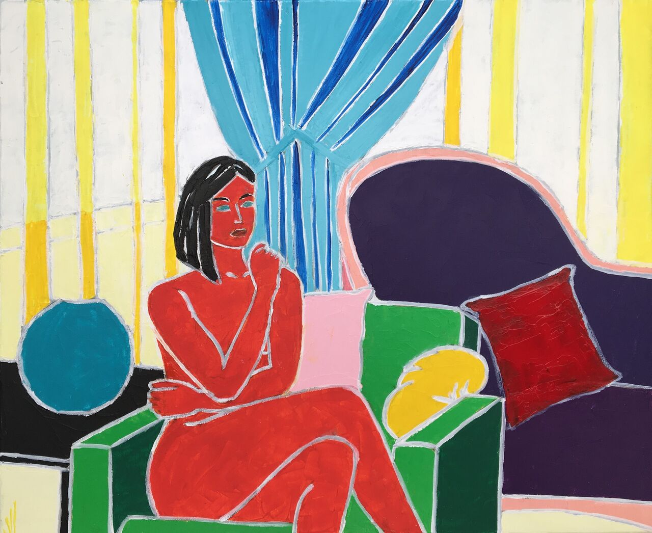 valerie jouve Nu au fauteuil vert