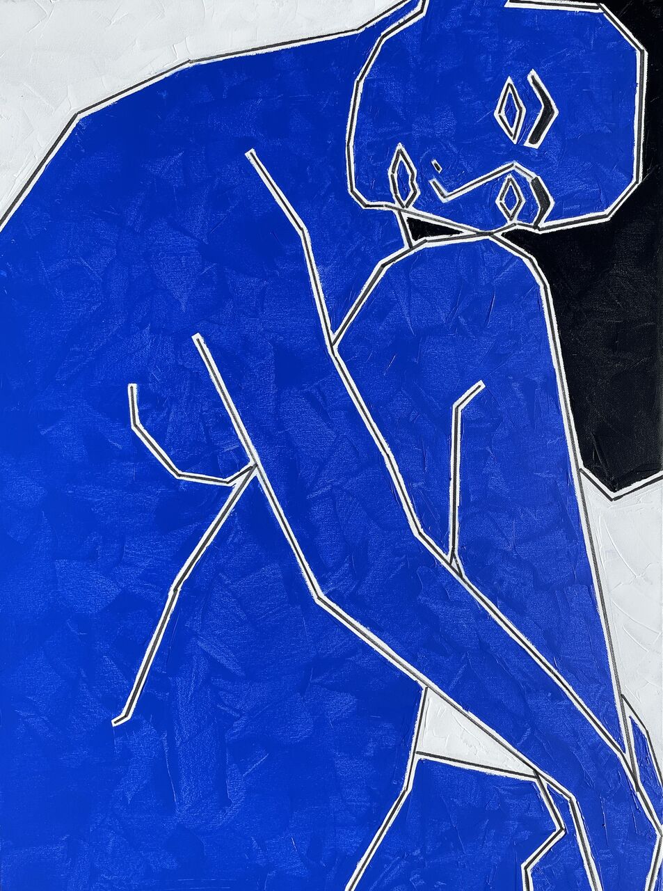 valerie jouve nu bleu cobalt