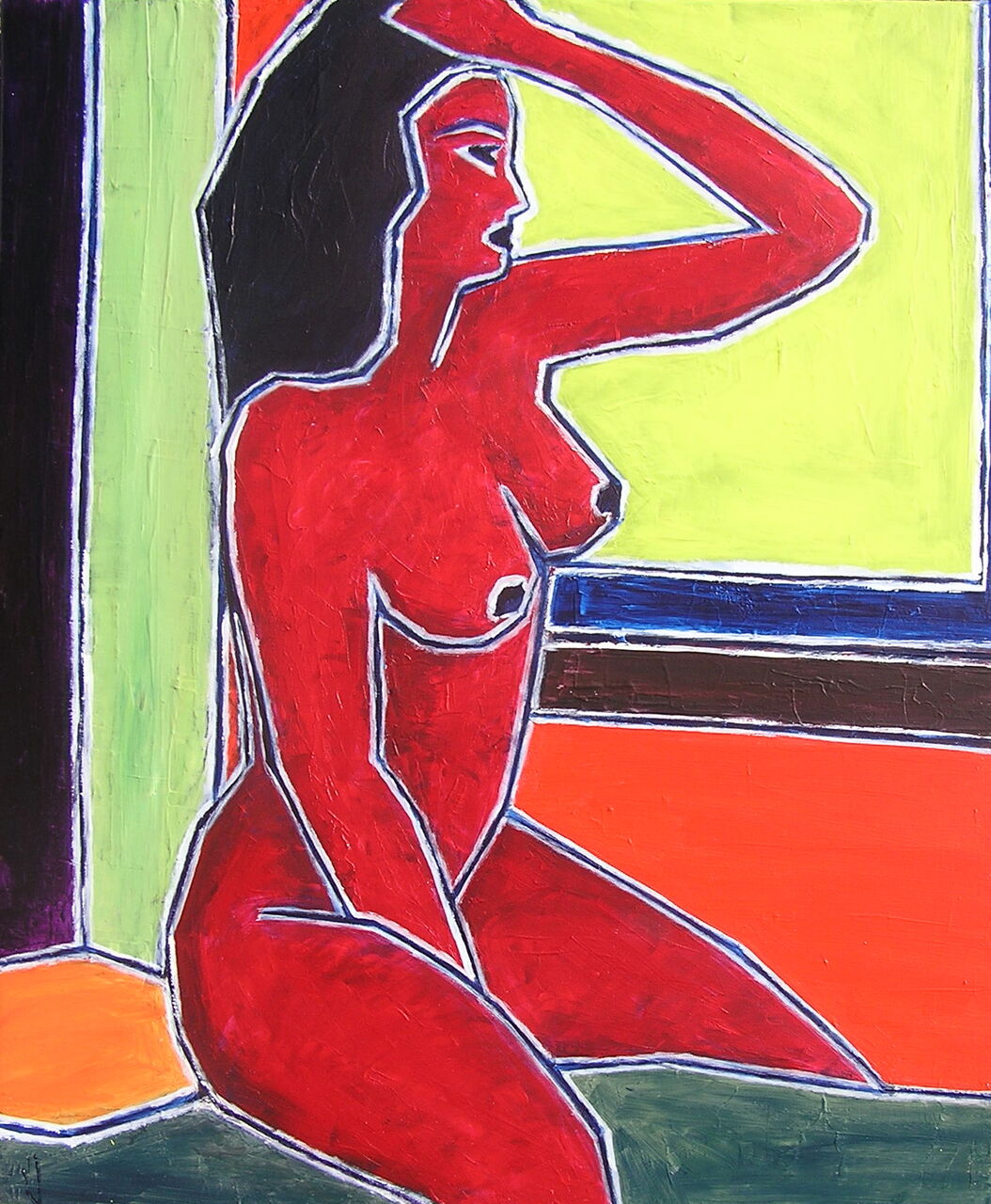 valerie jouve NU ARLEQUIN A LA FENETRE 