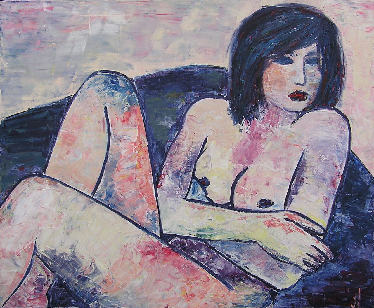 valerie jouve NU AU CANAPE 