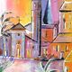 veronique AGUILLON - Eglise la Colle sur loup et maisons imaginaires